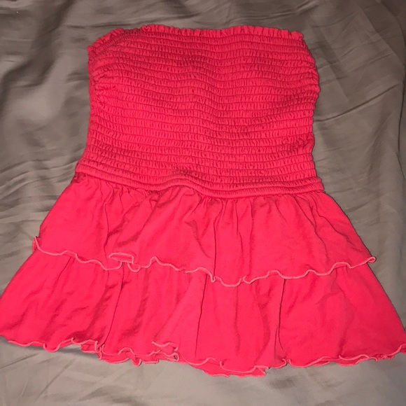 Hollister strapless magenta layered top - Picture 1 of 3